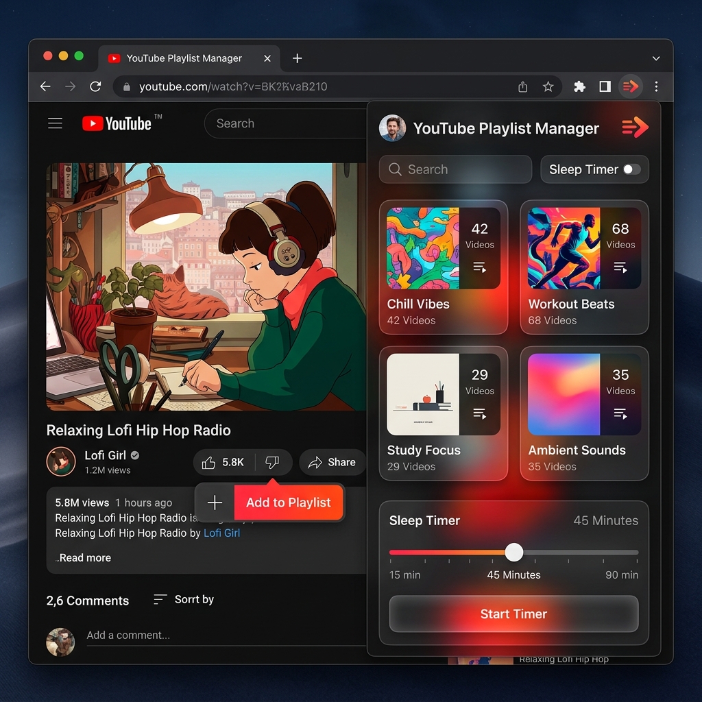 YouTube Playlist Manager Dashboard